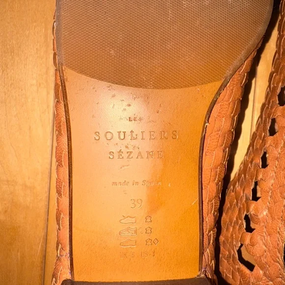 Sezane Anya Low Ballerinas in Camel, Size 8 - Picture 2 of 5